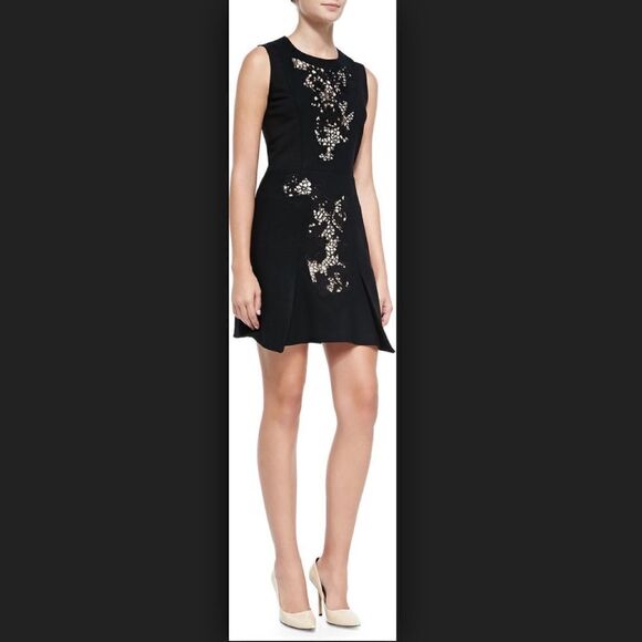 💛 EUC Tibi Crochet Embroidered A-Line Dress - Picture 4 of 7